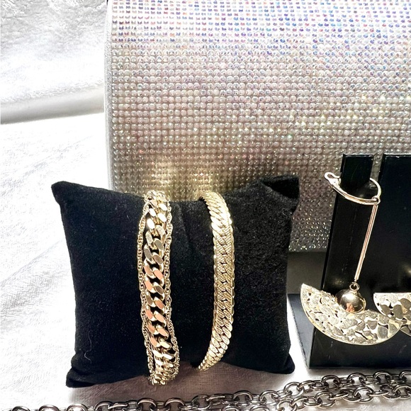 Mother of pearl MOP shell statement necklace, brooches, bracelet , earrings - Picture 7 of 16